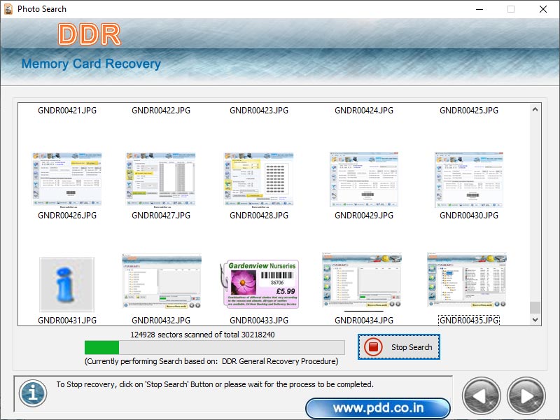 Screenshot of Compact Flash File Recovery